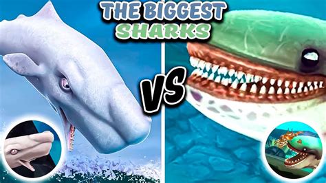 THE BIGGEST SHARKS 4! 🦈 MOBY D VS MEGAMOUTH | Hungry Shark World VS Hungry Shark Evolution - YouTube