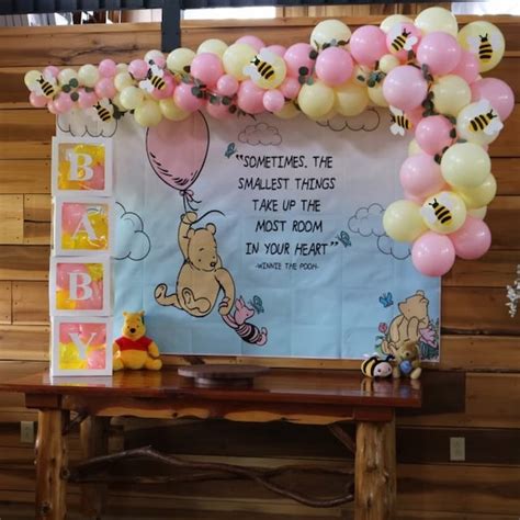 Classic Pooh Pastel Pink And Yellow Baby Shower Balloon Arch Kit Girl