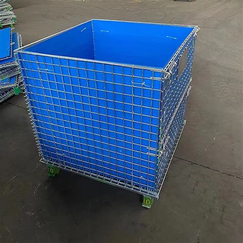 Heavy Duty Warehouse Portable Galvanized Folding Wire Mesh Pallet