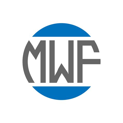 Mwf Letter Logo Design On White Background Mwf Creative Initials