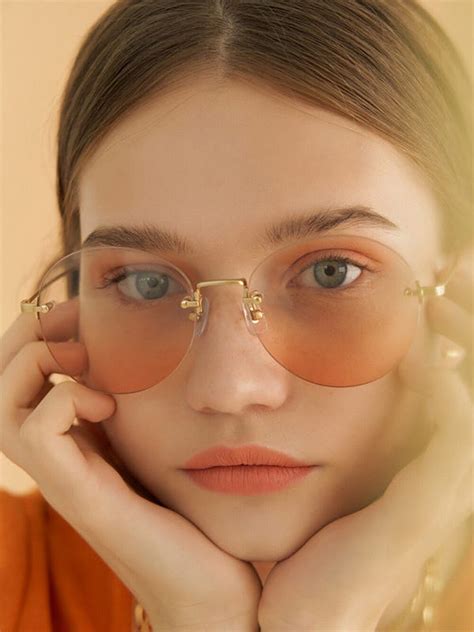 Cheek Glasses Orange Tint W Concept