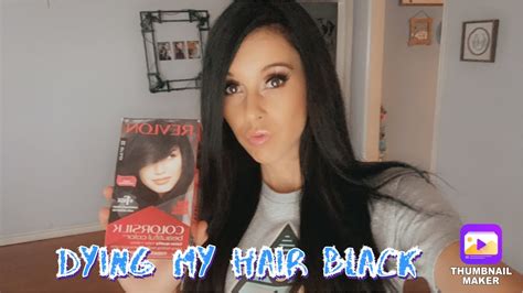 Dying My Hair Black At Home Youtube