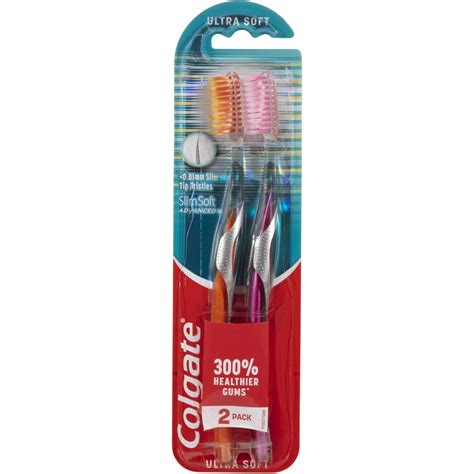 Colgate Slim Soft Advanced Ultra Soft Toothbrush Value Pack Big W