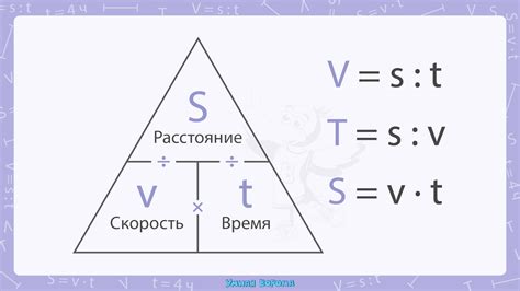 Скорость время и расстояние определения единицы измерения формулы