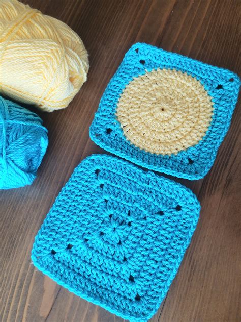 Easy Solid Granny Square Crochet Pattern Beginner Crochet Blanket Building Pattern Circle