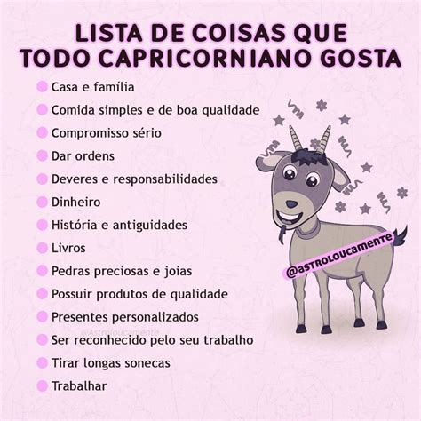 Lista De Coisas Que Todo Capricorniano Gosta Confere Capricornianos