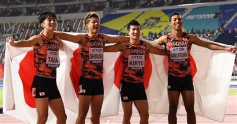 男子400メートルリレー 日本は「銅」37秒43アジア新で 世界陸上 写真特集44 毎日新聞