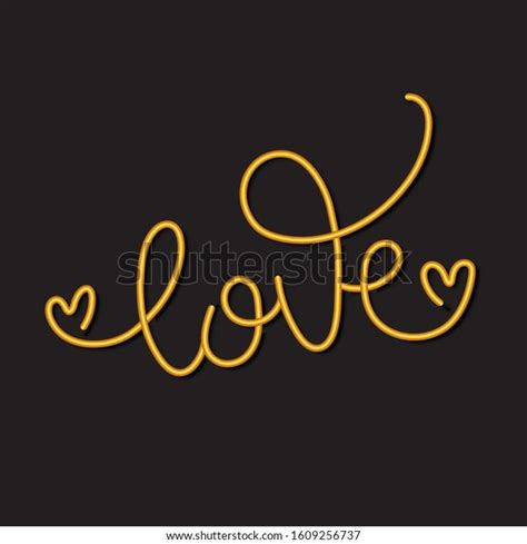 Love Vector Hand Drawn Calligraphy Phrase Stock Vector Royalty Free