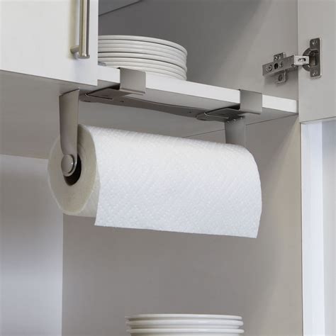 Kitchen Roll Holder Under Cabinet Paper Towel Dispenser Self Adhesive