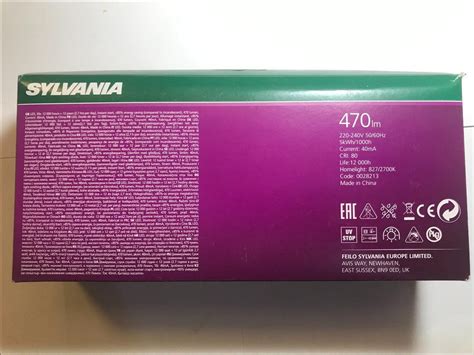 Pack Of 4 Sylvania Led Rt A60 Filament Clear Gls Lamp 45w Bc B22 470lm