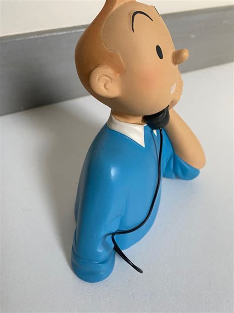 Tintin Statuette Leblon Delienne Buste Tintin T L Phone