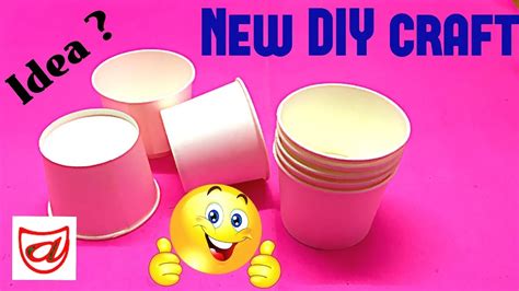 Diy Craft Ideas From Disposable Paper Cup Waste Material Craft