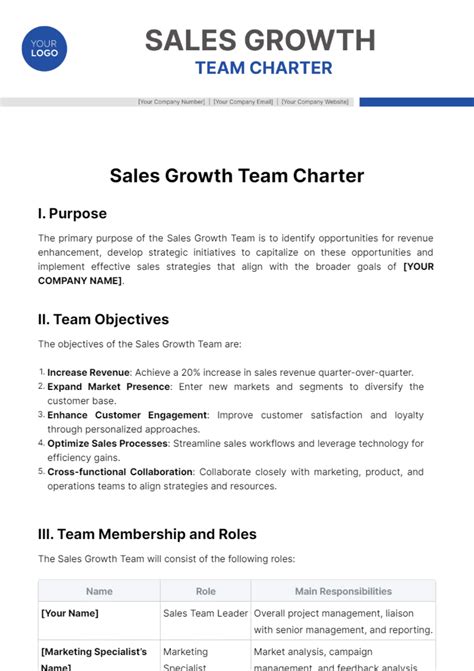 Free Team Charter Templates To Edit Online And Print