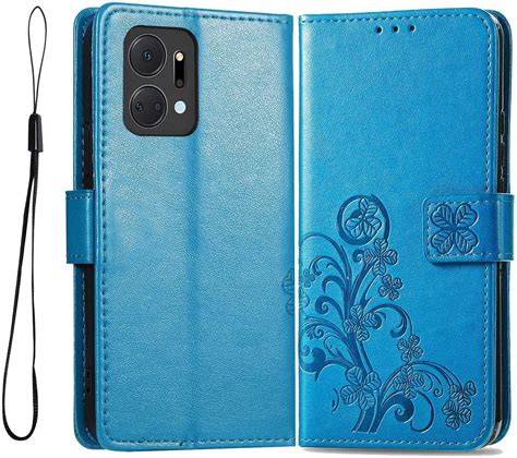 Seahai Coque Pour Honor X A Etui Portefeuille Joli R Tro Feuilles Et