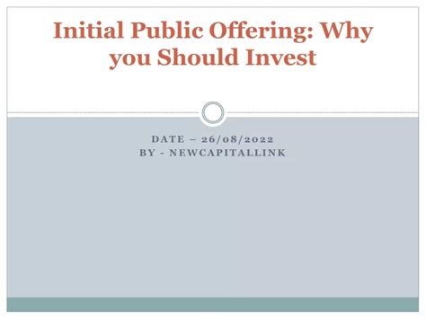 Ppt Initial Public Offering Powerpoint Presentation Free Download