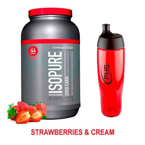 Proteina Isopure Zero Carbs 3 Lbs Sabor Fresa Y Cilindro Gratis