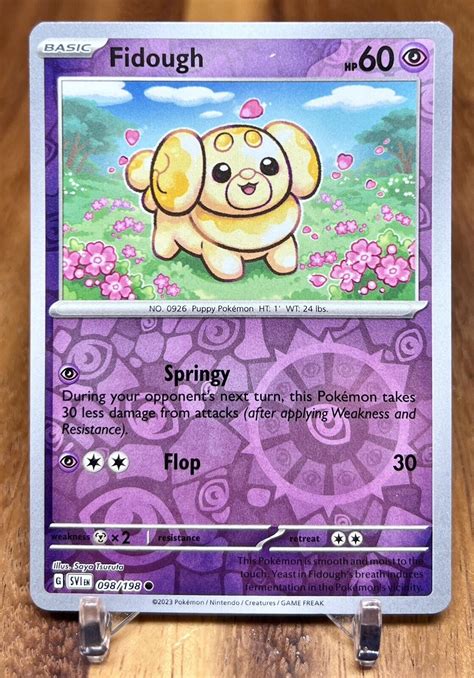 Fidough Sv Scarlet Violet Base Reverse Holo Pokemon Card Nm