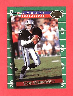 Fleer Fb Todd Marinovich Sp Rookie Sensations Chase Card Oak