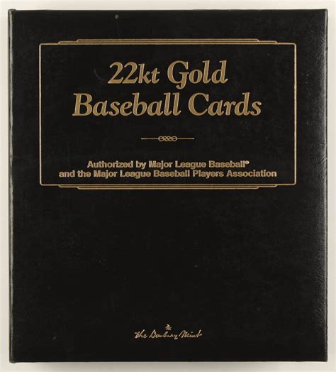 Complete Set Of Danbury Mint Kt Gold Baseball Cards With Babe Ruth Lou