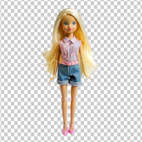 Psd De Uma Boneca Barbie T O Bonita Vista De Corpo Inteiro Em Fundo