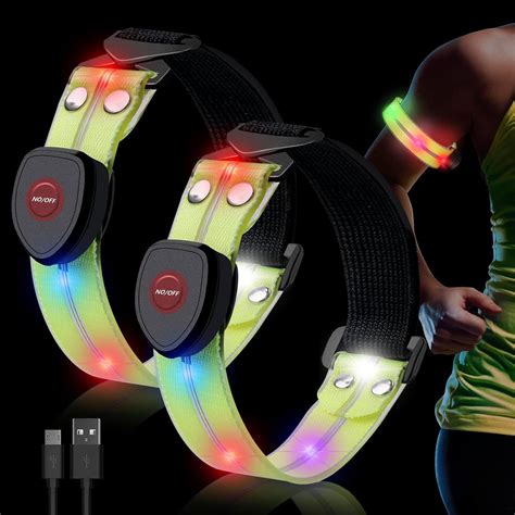 Running Lights For Runners Usb Rechargeable Reflective Armbands