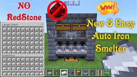 How To Make Easy Automatic Smelter Farm In Minecraft Bedrock 116