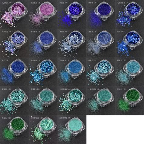 Holographic Nail Art Sequins Glitter Kits Boxes D Nails Glitter