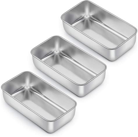 Amazon Homikit Loaf Pan Set Of X Inch Stainless Steel Loaf