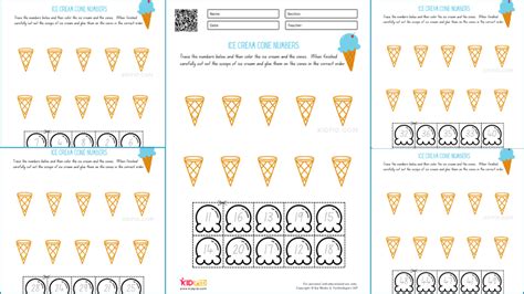 Ice Cream Cone Number Order Printable Worksheets Kidpid