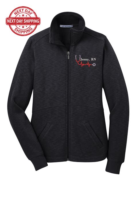 Personalized Embroidery Fleece Jacket For Female Rn Female Nurse