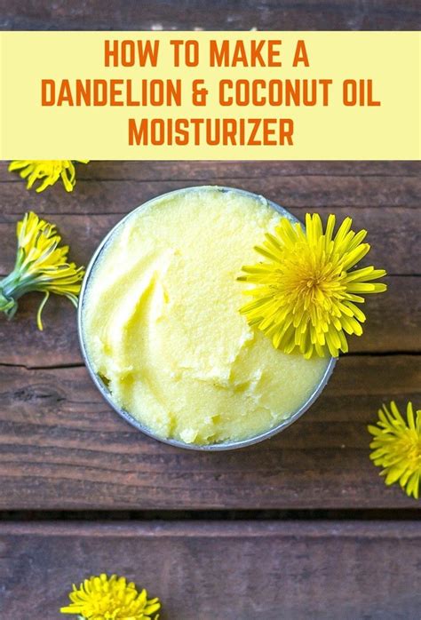 How To Make A Dandelion Coconut Oil Moisturizer Artofit