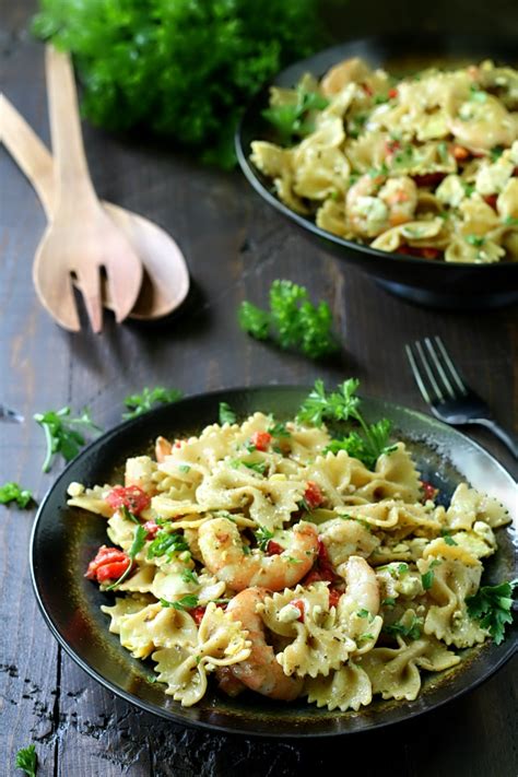 Easy Shrimp Pesto Pasta Kim S Cravings