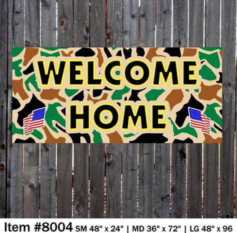 Welcome Home Banner Camo Banner Military Banner Etsy