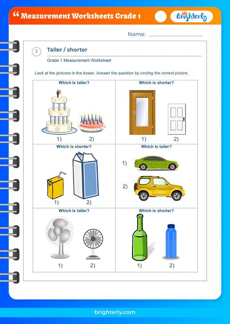 Free Measurement Worksheets For Grade 1 PDFs Brighterly