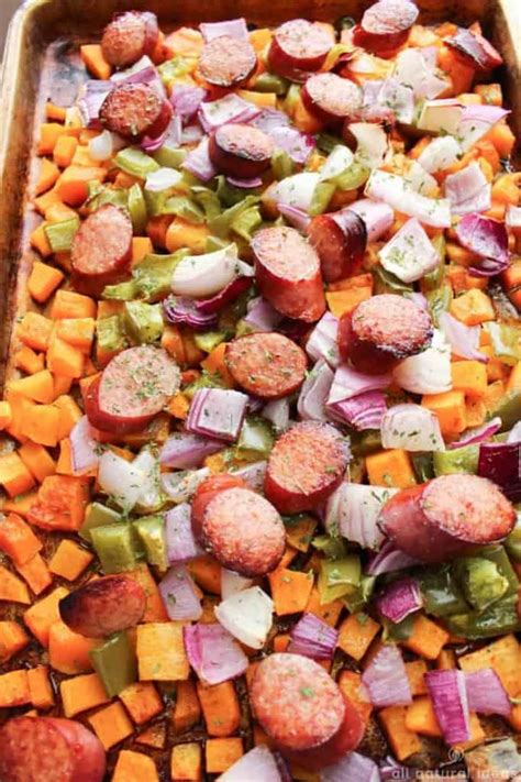 Roasted Butternut Squash And Sausage Sheet Pan Meal All Natural Ideas