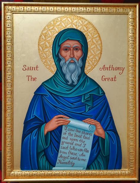 St Anthony The Great Orthodox Rare Icon Byzantine Icon Greek Icon