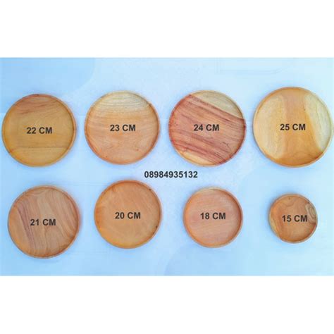 Jual Piring Makan Kayu Mahoni Ukuran Diameter Cm Sampai Cm