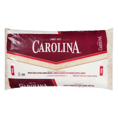 Carolina Enriched White Rice Extra Long Grain Rice Lb Bag