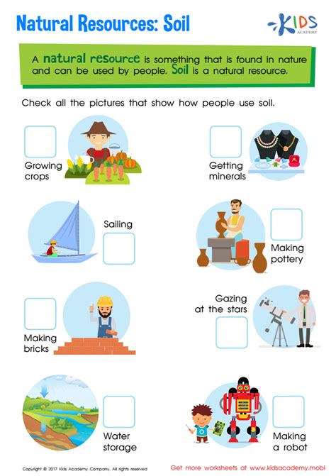 Free Printable Natural Resources Worksheets