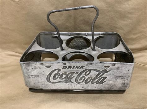 Antique Vintage Aluminum Coca Cola Six Pack Carrier Etsy