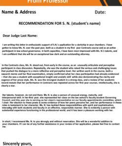 Basic Letter Of Recommendation Template Pack Of Letter Templates