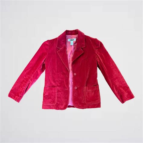 Old Navy Red Velvet Blazer So Cute Rlly Makes You Depop