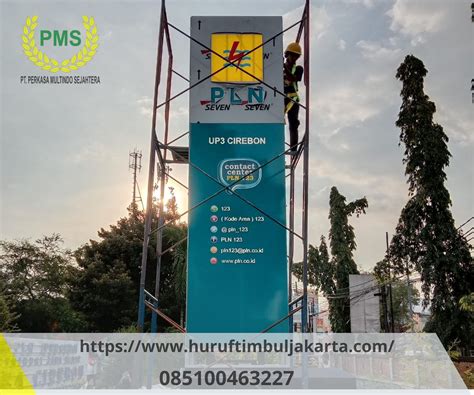 Pembuatan Totem Pln Up Cirebon Jasa Pembuatan Huruf