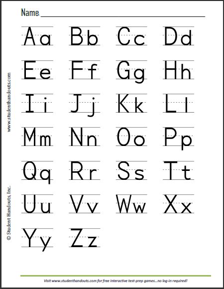 Free Pdf Alphabet Letters Printables