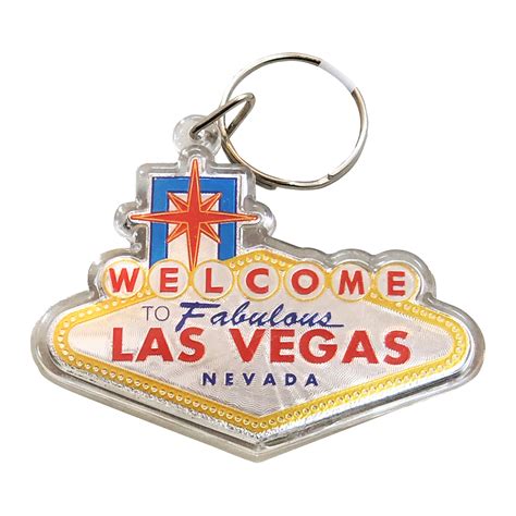 Las Vegas Welcome Sign Acrylic Keychain - Souvenir Key Ring