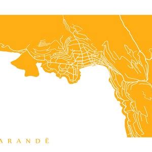 Sarandë Map Print Albania Poster - Etsy