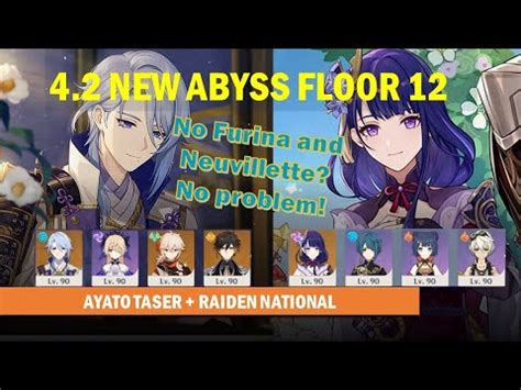 New Spiral Abyss Floor Ayato Fischl Taser Team Raiden