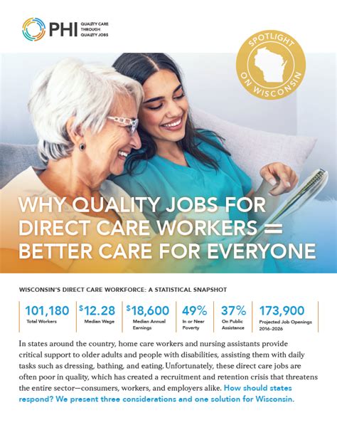 Spotlight On Wisconsin Direct Care Workers And Quality Jobs Phi