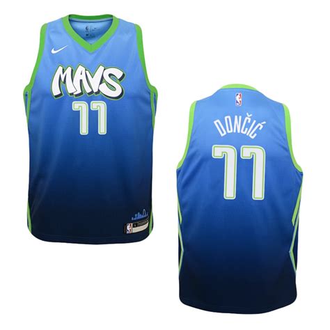 Youth 2019 20 Dallas Mavericks 77 Luka Doncic City Swingman Jersey