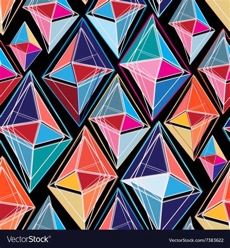 Bright Seamless Abstract Pattern Polygons Vector Image